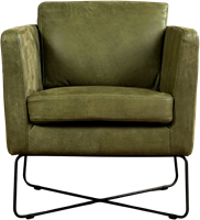 Leren design fauteuil Crossover - Kenia Leer Olive-2