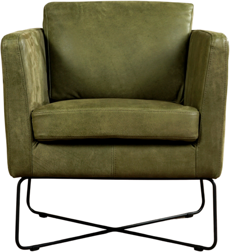 Leren design fauteuil Crossover - Kenia Leer Olive-2