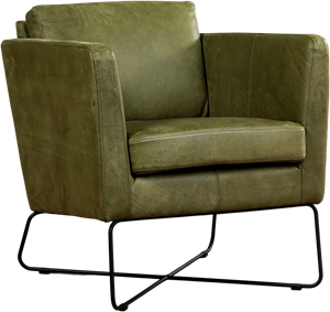 Leren fauteuil crossover 103 groen, groen leer, groene stoel