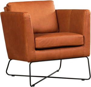 Leren fauteuil crossover 115 rood, rood leer, rode stoel