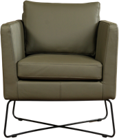 Leren design fauteuil Crossover - Toledo leer Olive-2