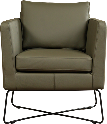 Leren design fauteuil Crossover - Toledo leer Olive-2