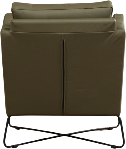Leren design fauteuil Crossover - Toledo leer Olive-3