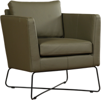 Leren design fauteuil Crossover - Toledo leer Olive