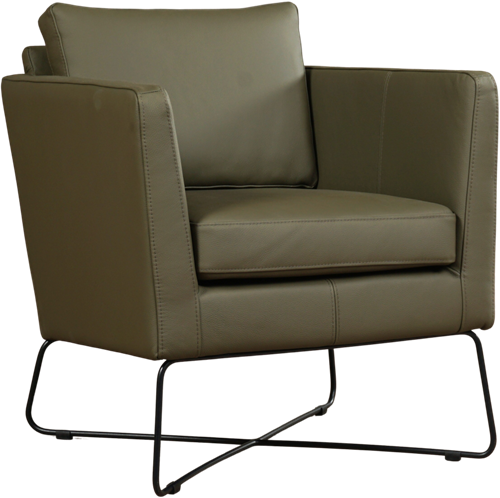 Leren design fauteuil Crossover - Toledo leer Olive