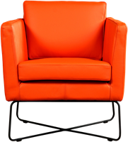 Leren design fauteuil Crossover - Toledo Leer Orange-2