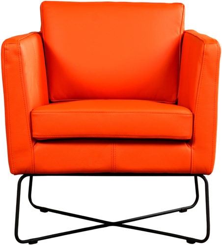 Leren design fauteuil Crossover - Toledo Leer Orange-2