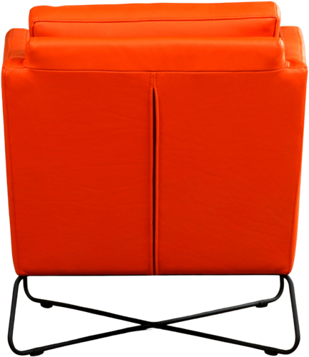 Leren design fauteuil Crossover - Toledo Leer Orange-3