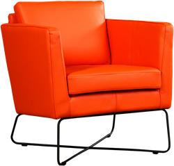 Leren design fauteuil Crossover - Toledo Leer Orange