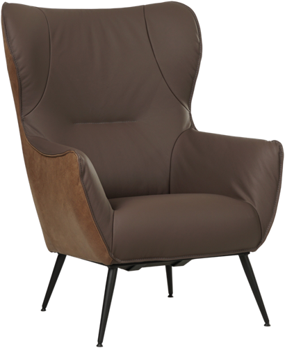 Leren fauteuil Flair Duo - Kenia Brown en Toledo Espresso