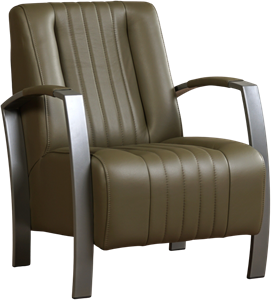 Leren fauteuil glamour 269 groen, groen leer, groene stoel