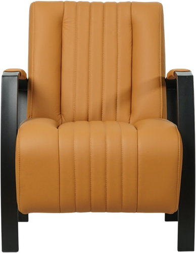 Leren industriële fauteuil Glamour - Toledo Leer Sabbia - Frame zwart-2