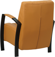 Leren industriële fauteuil Glamour - Toledo Leer Sabbia - Frame zwart-3
