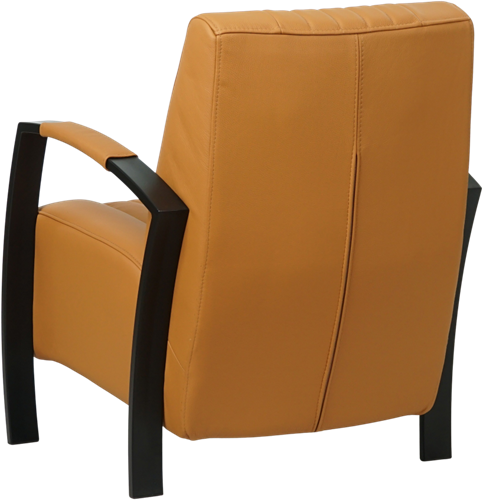 Leren industriële fauteuil Glamour - Toledo Leer Sabbia - Frame zwart-3