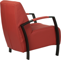 Leren industriële fauteuil Glamour - Toledo Leer Siegelstein - Frame zwart-2