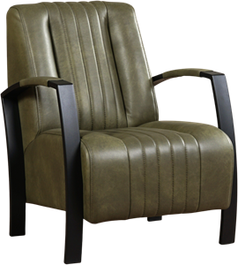 Leren fauteuil glamour 369 groen, groen leer, groene stoel