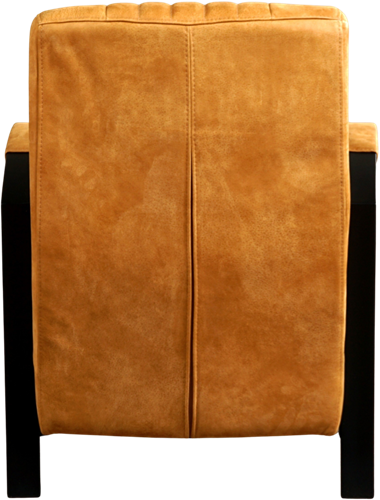 Leren industriële fauteuil Glamour - Kenia Leer Cognac - Frame zwart-3