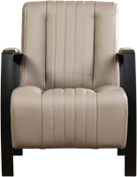 Leren industriële fauteuil Glamour - Toledo Leer Khaki - Frame zwart-2