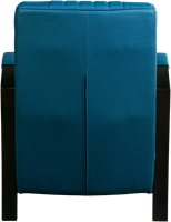 Leren industriële fauteuil Glamour - Toledo Leer Turquoise - Frame zwart-3