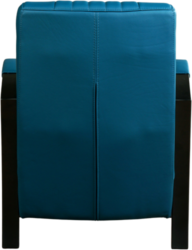 Leren industriële fauteuil Glamour - Toledo Leer Turquoise - Frame zwart-3