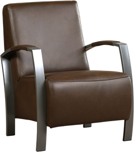 Leren stock fauteuil glory 380 bruin, bruin leer, bruine stoel