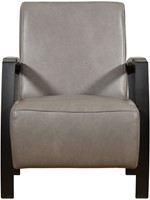 Leren industriële fauteuil Glory - Granada leer Steel - Frame zwart-2