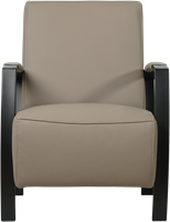 Leren industriële fauteuil Glory - Toledo Leer Khaki - Frame zwart-2