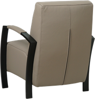 Leren industriële fauteuil Glory - Toledo Leer Khaki - Frame zwart-3