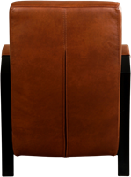 Leren industriële fauteuil Glory - Granada leer Savannah - Frame zwart-3
