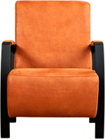 Leren industriële fauteuil Glory - Kenia Leer Rost - Frame zwart-2