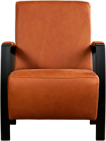 Leren industriële fauteuil Glory - Rancho Leer Cognac - Frame zwart-2