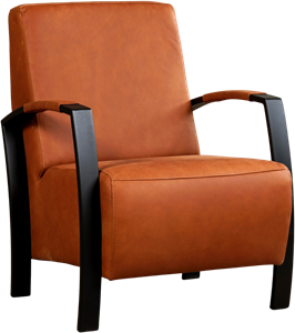 Leren fauteuil glory 342 bruin, bruin leer, bruine stoel