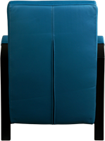 Leren industriële fauteuil Glory - Toledo Leer Turquoise - Frame zwart-3