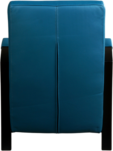 Leren industriële fauteuil Glory - Toledo Leer Turquoise - Frame zwart-3