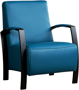 Leren fauteuil glory 165 turquoise, turquoise leer, turquoise stoel