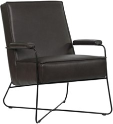 Leren design fauteuil Hope - Granada leer Ebony