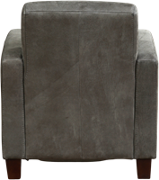Leren fauteuil Joy - Kenia Leer Antracite - Hout zwart-3