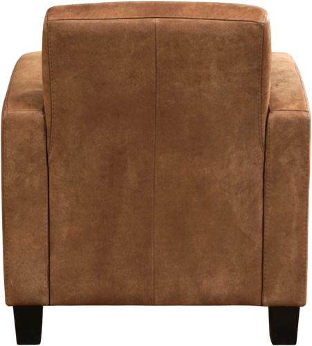 Leren fauteuil Joy - Kenia Leer Brown - Hout zwart-3