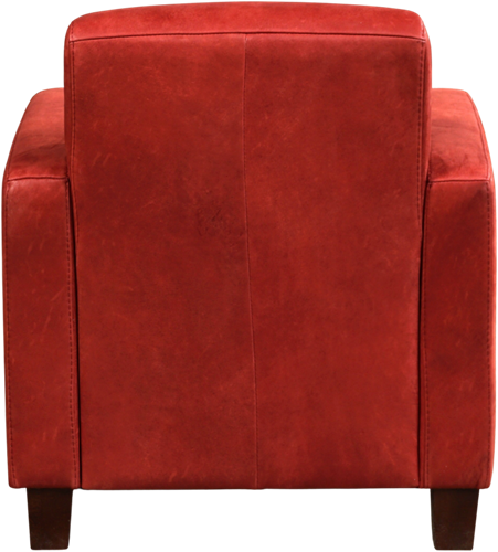 Leren fauteuil Joy - Kenia Leer Burgundy - Hout zwart-3