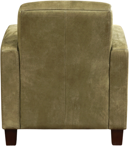 Leren fauteuil Joy - Kenia Leer Olive - Hout zwart-3
