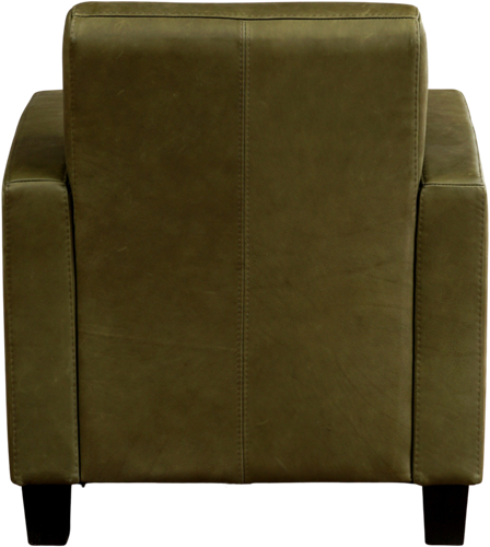 Leren fauteuil Joy - Rancho Leer Green - Hout zwart-3