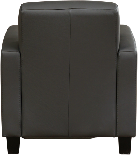 Leren fauteuil Joy - Toledo Leer Antracite - Hout bruin-3