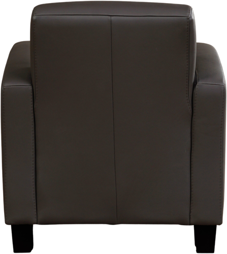 Leren fauteuil Joy - Toledo Leer Caffe - Hout zwart-3