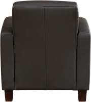 Leren fauteuil Joy - Toledo Leer Caffe - Hout bruin-3
