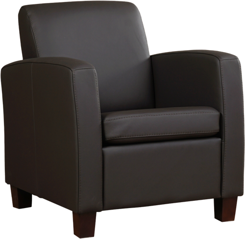 Leren fauteuil Joy - Toledo Leer Caffe - Hout bruin
