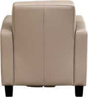 Leren fauteuil Joy - Toledo Leer Khaki - Hout zwart-3