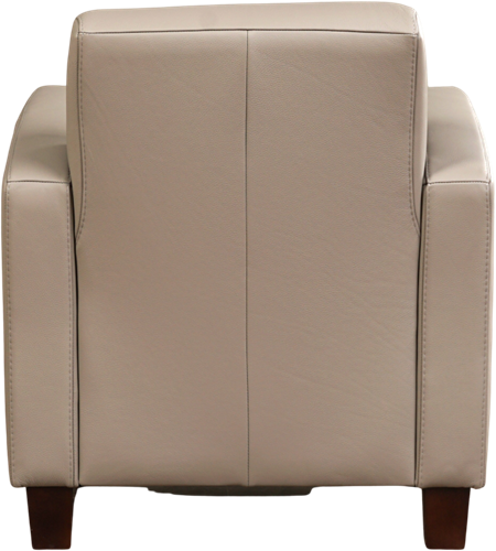 Leren fauteuil Joy - Toledo Leer Khaki - Hout bruin-3