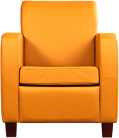 Leren fauteuil Joy - Toledo Leer Leem - Hout zwart-2