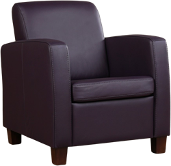 Leren fauteuil Joy - Toledo Leer Merlin - Hout zwart