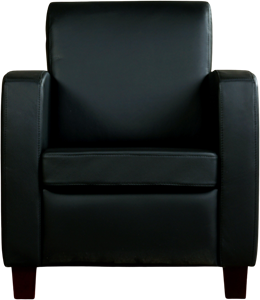 Leren fauteuil joy 346 zwart, zwart leer, zwarte stoel